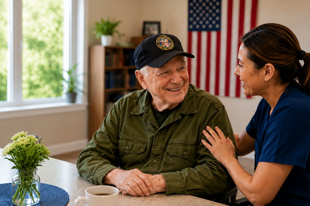 Home care support for a veteran